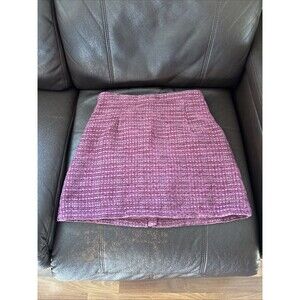 Women’s Large SHEIN Plum Purple Skirt With Zipper In Back And Pockets